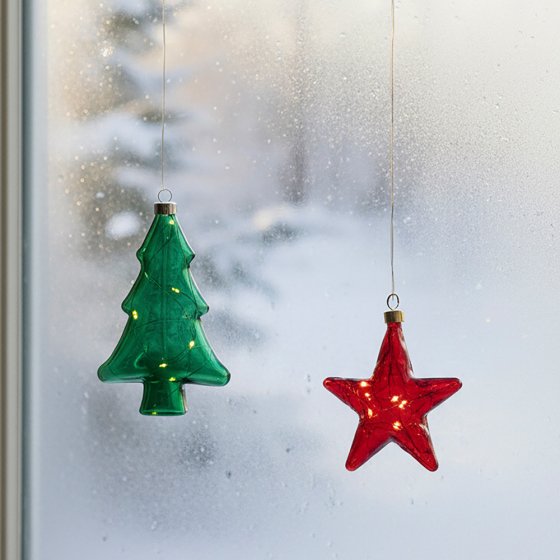 LED-kerstboom van glas 