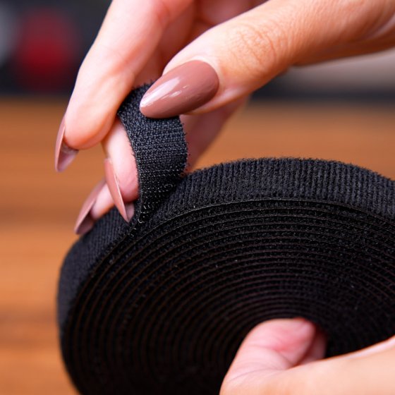 Universeel klittenband (zwart) 