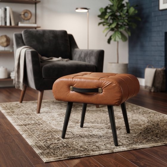 Tabouret rembourré de style rétro 