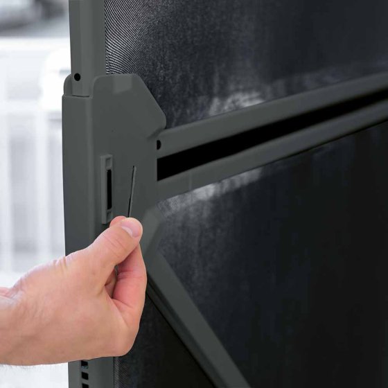 Moustiquaire télescopique pour portes de balcon et de terrasse, anthracite 