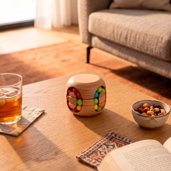 Houten knobbelspeelblokjes 