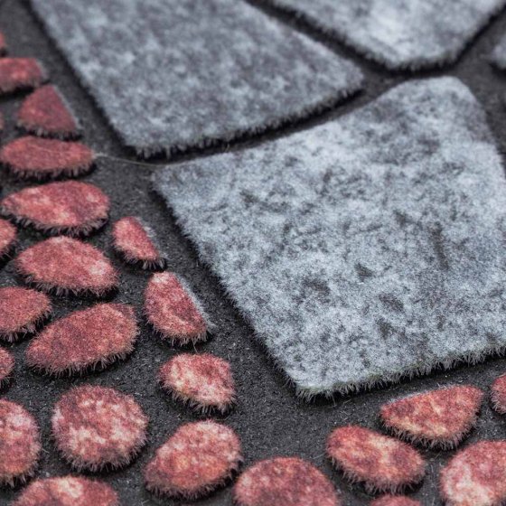 Lot de 2 tapis de protection pour les seuils – Anthracite/Terracotta  