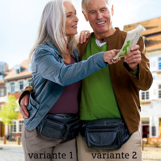 Sac ceinture en cuir 6 poches 