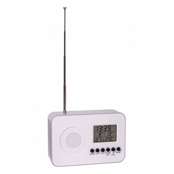 Uw cadeau: radio met klok en thermometer 