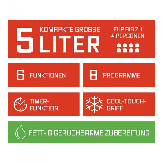 Friteuse à air chaud avec fenêtre 