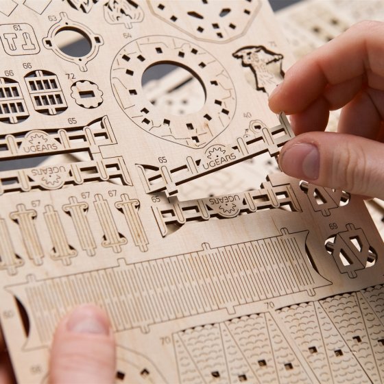 Houten model vuurtoren van Alexandrië 