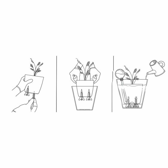 Zelfwaterende plantenpotten 