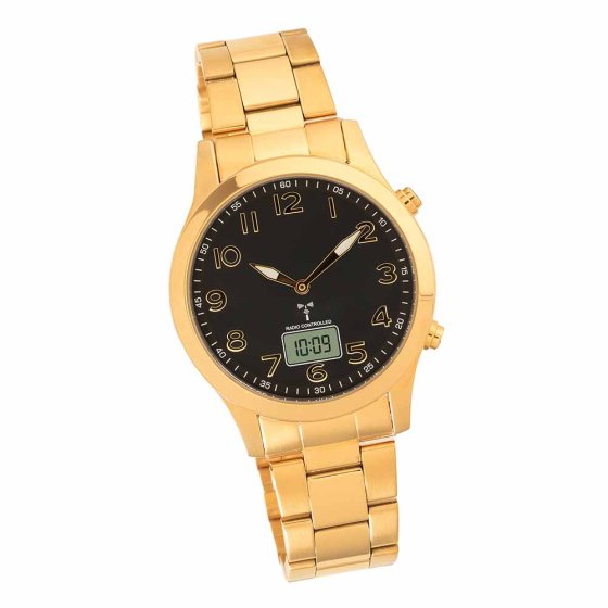 Gouden radio-armbandhorloge 