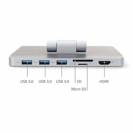 Laptopstandaard met dockingstation 