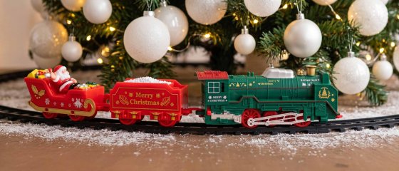 Elektronische kersttrein met rook 