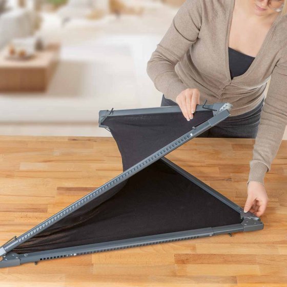 Moustiquaire télescopique avec filet intégré, anthracite 