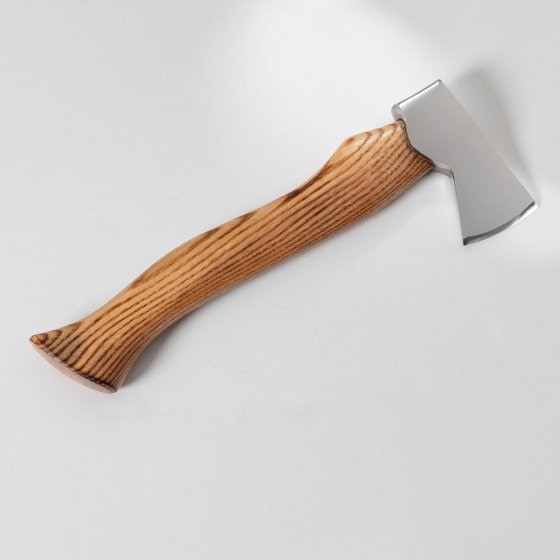Handbijl met leren etui 