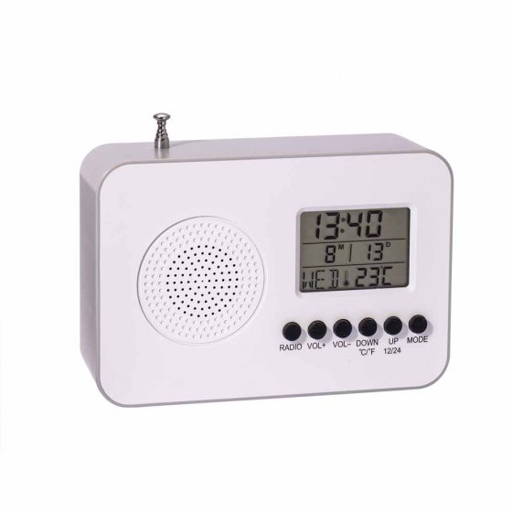 Uw cadeau: radio met klok en thermometer 