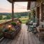 Lampen met vlammotief in houtlook - 7