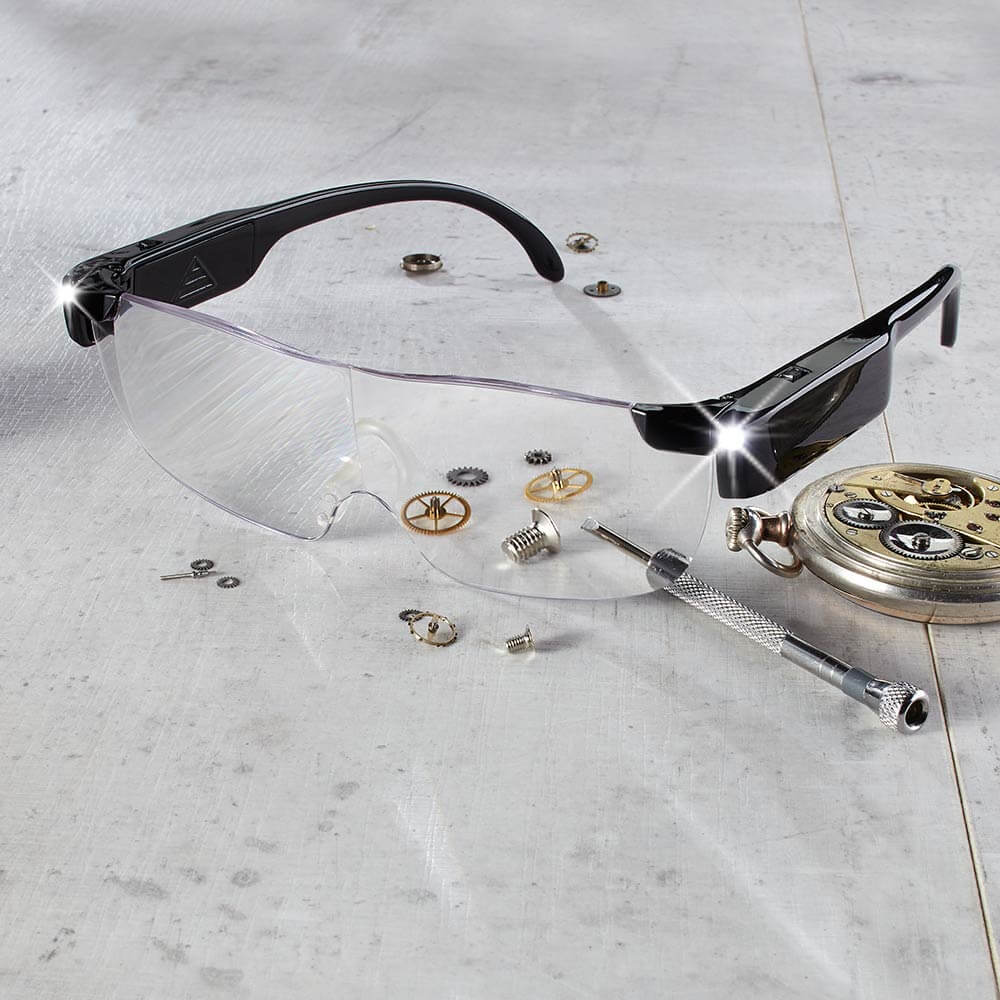 Lunettes Loupe 3 Grossissements (300%, 500%, 800%) - Anti-Lumière Bleue, Légeres - Pour Bricolage, Lecture